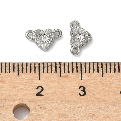 304 Stainless Steel Textured Heart Links Connector Charms STAS-D211-14A-P-1