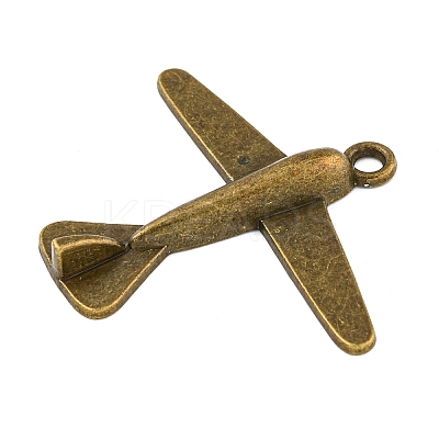 Tibetan Style Airplane Pendants TIBEP-EA10921YKG-AB-LF-1