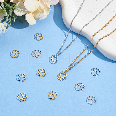 12Pcs 2 Colors 304 Stainless Steel Charms STAS-UN0057-80-1