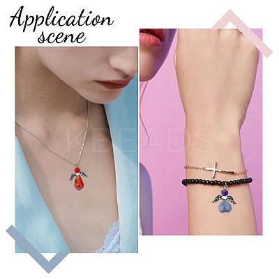 34Pcs 34 Style Glass & ABS Plastic Imitation Pearl Beaded Pendants FIND-CA0007-84-1