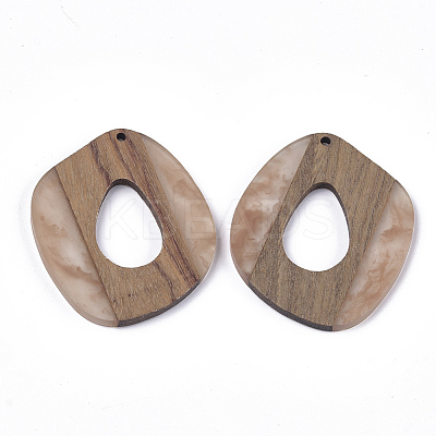 Resin & Walnut Wood Pendants RESI-S358-51-1