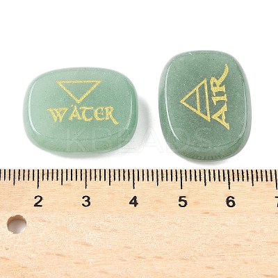 4Pcs 4 Styles Natural Green Aventurine Display Decorations G-F786-02D-05-1