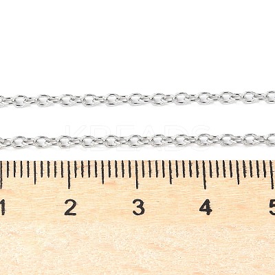 Tarnish Resistant Trendy Unisex 304 Stainless Steel Cable Chain Necklaces NJEW-L043-16P-1