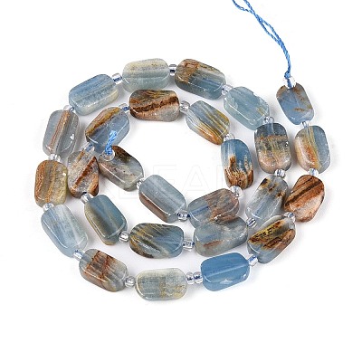 Natural Blue Calcite Beads Strands G-T138-26A-13-1