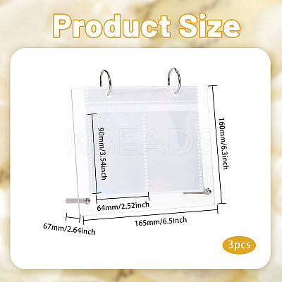 3 Inch 10 Pockets Acrylic Calendar Photos Album AJEW-WH0596-158-1