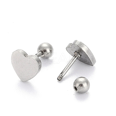 Tarnish Resistant 201 Stainless Steel Barbell Cartilage Earrings EJEW-R147-41-1