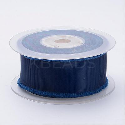 Polyester Frayed Grosgrain Ribbons ORIB-N0002-25mm-05-1