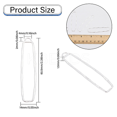 20Pcs Alloy Open Back Bezel Big Pendants FIND-CA0008-87S-1