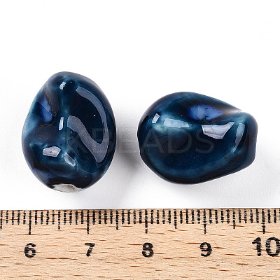 Handmade Porcelain Beads PORC-N008-06C-1