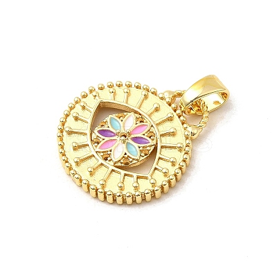 Brass Enamel Pendants KK-I378-07G-1