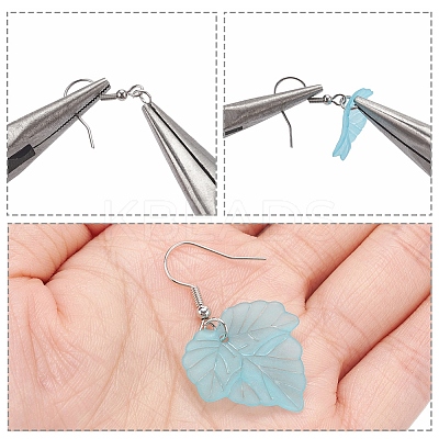 Autumn Theme Transparent Frosted Acrylic Pendants X-PAF002Y-27-1