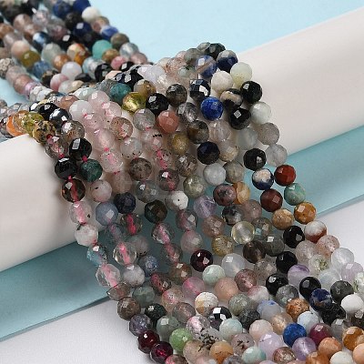 Natural & Synthetic Gemstone Beads Strands G-G048-A02-01-1