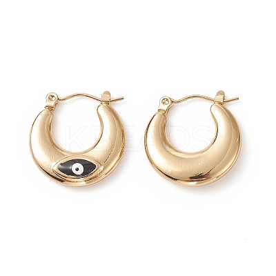 316 Stainless Steel Hoop Earrings LS-EJEW-I282-01B-01G-1