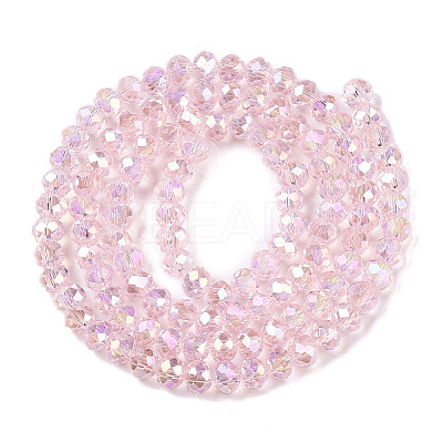 Electroplate Glass Beads Strands X-EGLA-A044-T4mm-B10-1