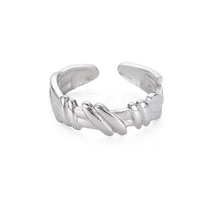 Non-Tarnish 304 Stainless Steel Empaistic Open Cuff Rings RJEW-N038-044P-1