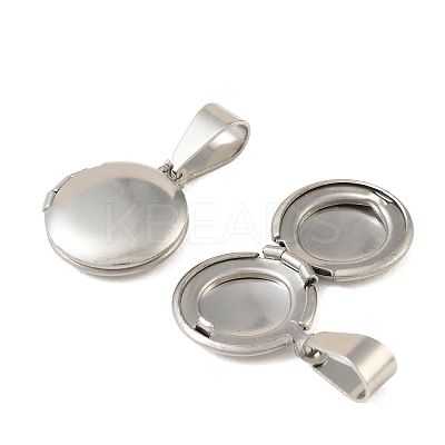 316 Stainless Steel Locket Pendants STAS-K321-11A-P-1