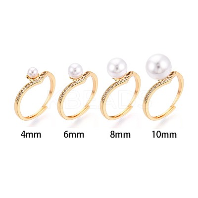 Flower Brass Micro Pave Cubic Zirconia Cup Peg Ring Settings LS-KK-N274-30G-1