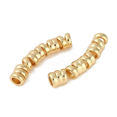 Brass Curved Tube Beads KK-P283-11G-1
