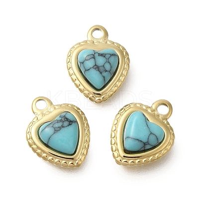 Synthetic Turquoise Charms STAS-U027-09G-05-1