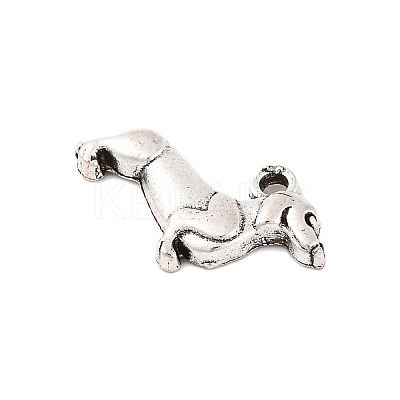 Tibetan Style Alloy Puppy Pendants TIBEP-20414-AS-NR-1