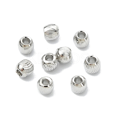 SHEGRACE Brass Textured Round Beads XGRPCU217-296P-1