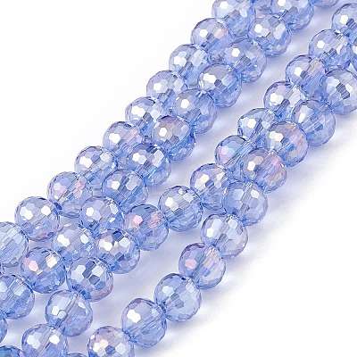 Transparent Electroplate Glass Beads Strands EGLA-F151-AB06-1