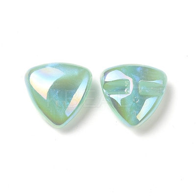 Rainbow Iridescent Plating Acrylic Beads OACR-A010-11A-1