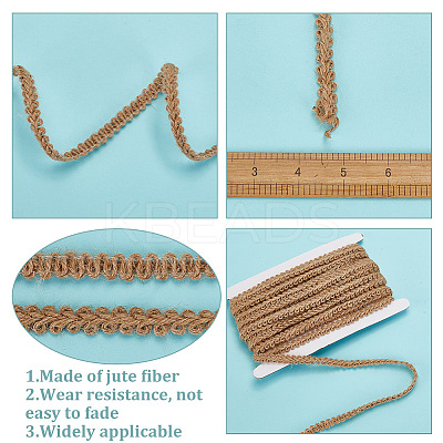 10M Braided Burlap Ribbon OCOR-GO0001-16E-1