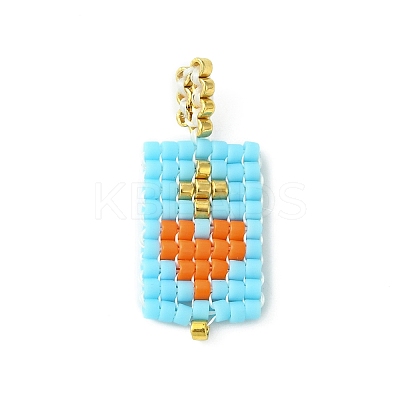 Handmade MIYUKI Japanese Seed Loom Pattern Seed Beads PALLOY-MZ00130-1