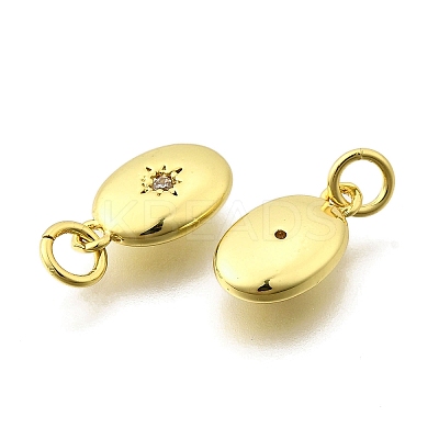 Brass Micro Pave Cubic Zirconia Pendants KK-I275-32G-1