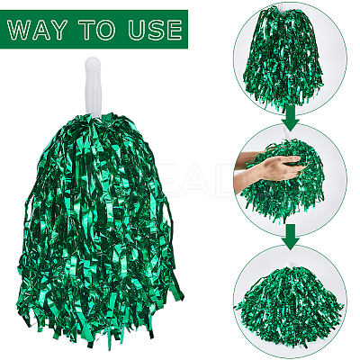 12Pcs 6 Styles Plastic Cheerleading Pom Poms Cheerleading Hand Flowers AJEW-CN0002-99-1