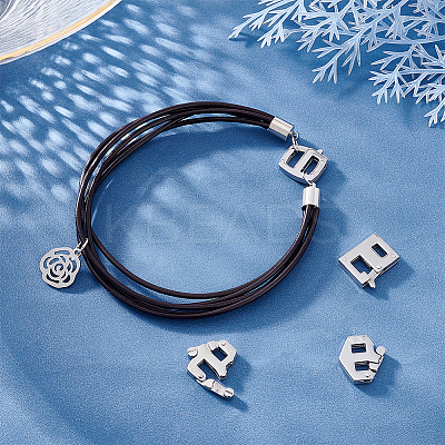 4Pcs 4 Styles 304 Stainless Steel Adjustable Clasps STAS-UN0039-88-1