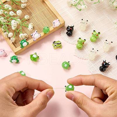 10Pcs Handmade Bumpy Lampwork Beads LAMP-SZ0001-66A-1