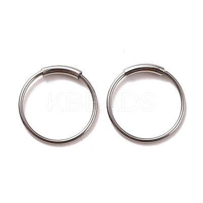 Non-Tarnish 304 Stainless Steel Hoop Earrings LS-STAS-Z037-02P-1