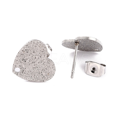 Non-Tarnish 304 Stainless Steel Stud Earring Findings X-EJEW-O104-14P-1