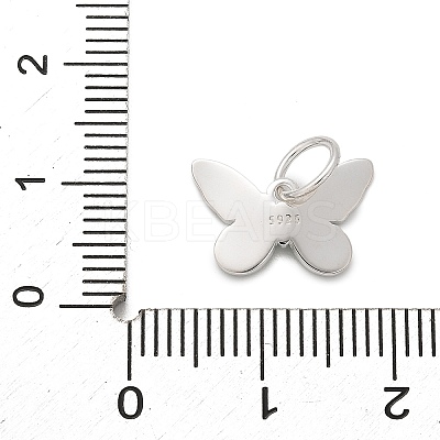 925 Sterling Silver Enamel Butterfly Charms STER-D300-28P-04-1