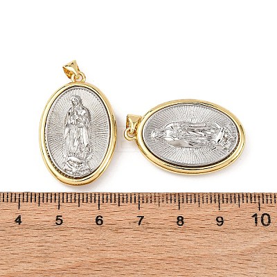 Brass Religion Pendants KK-K408-04G-01-1