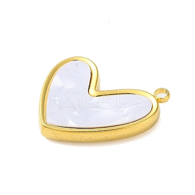 304 Stainless Steel with Synthetic Shell Pendants LS-STAS-G338-02G-1