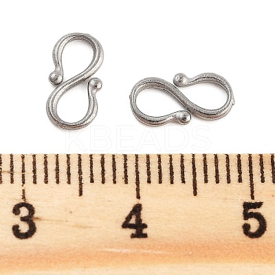 Non-Tarnish 304 Stainless Steel S-Hook Clasps STAS-L082-001P-01-1