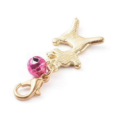 Christmas Theme Light Gold Alloy Enamel Pendants HJEW-JM00469-1