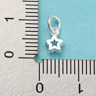 925 Sterling Silver Birthstone Charms STER-G035-01C-03-1