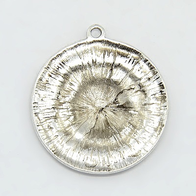 Tibetan Style Alloy Carved Flat Round Pendants LS-TIBEP-EA13595Y-LF-1