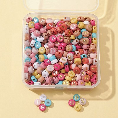 50G 2 Colors Opaque Mixed Color Acrylic Beads SACR-FS0001-10-1