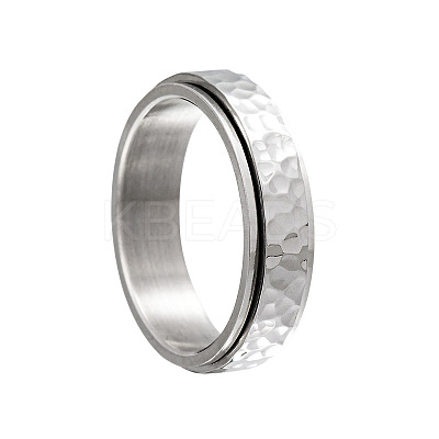 304 Stainless Steel Rotating Spinner Fidget Band Rings for Anxiety Stress Relief PW-WG7734C-08-1