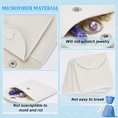 Velvet Jewelry Flap Pouches with Snap Button X-TP-WH0007-10A-1