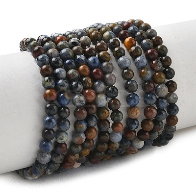 Natural Dumortierite Beads Strands G-F826-A01-4mm-1