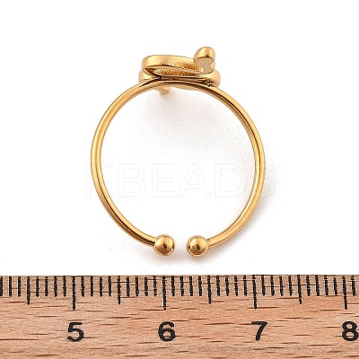 Snake 304 Stainless Steel Open Cuff Ring for Women RJEW-M049-02G-1