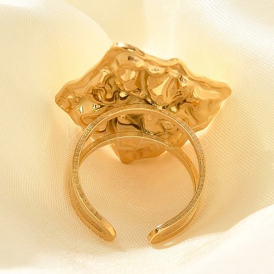 304 Stainless Steel Open Cuff Rings for Women LS-STAS-Z108-05G-02-1