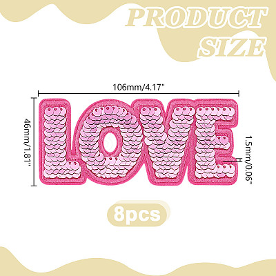 Towel Embroidery Style Cloth Paillette Iron on/Sew on Patches PATC-WH0006-59-1