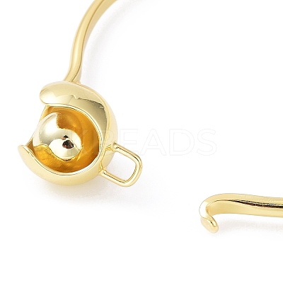 Rack Plating Brass Round Link Bangle for Women BJEW-B070-03G-1